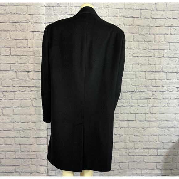 Calvin Klein Cashmere Blend Black Preppy Dressy overcoat size 42 R - Picture 8 of 12